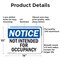 Signmission Not Intended For Occupancy, 14 in W x Rectangle, Aluminum OS-2PACK-NS-A-1014-L-15187 - alternate 7